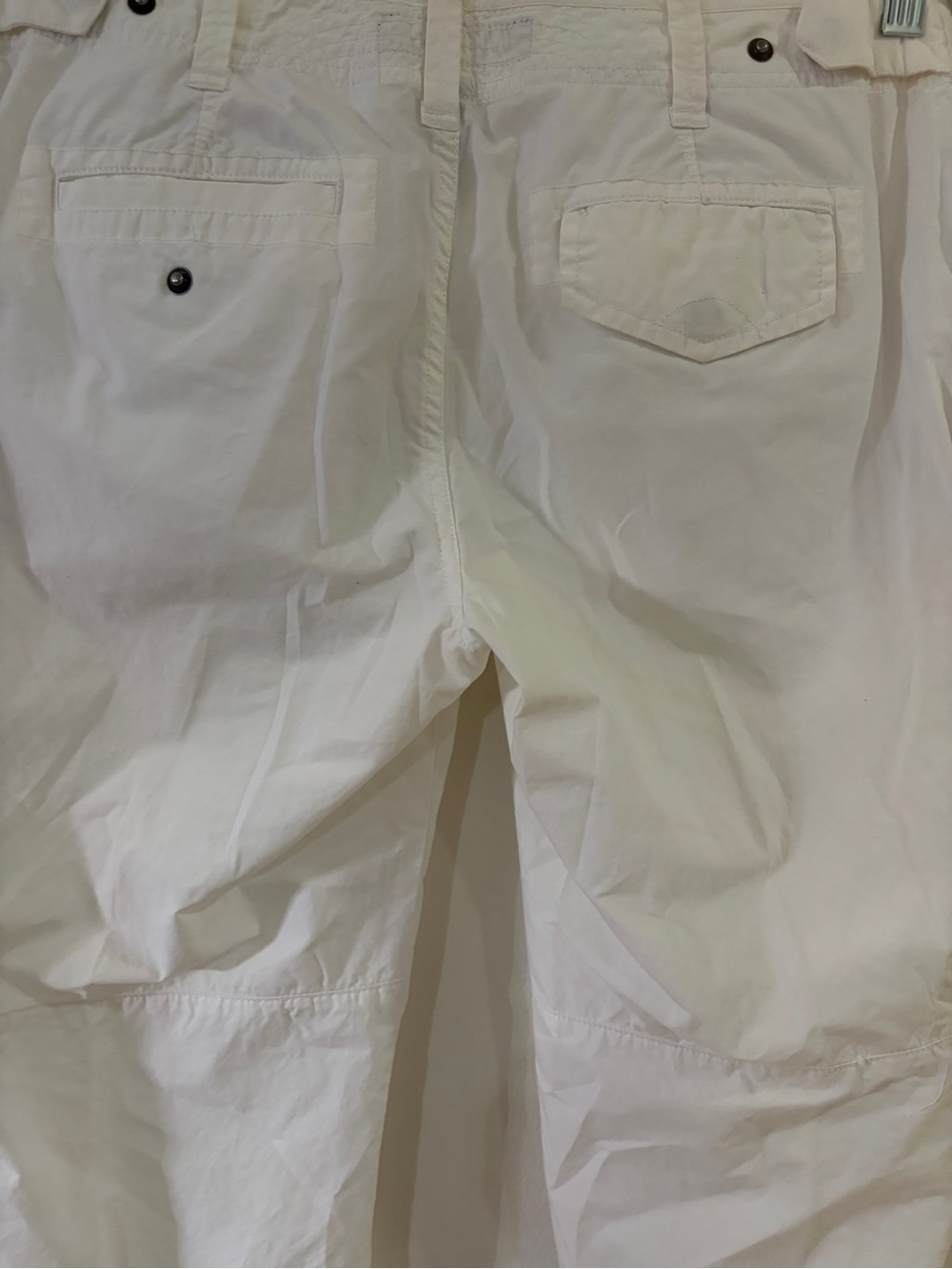 Straight Leg Cargo Pants - Cream - Picture 7 of 8
